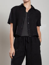 Teddy Shirt in Heritage Linen - Black