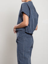 Sia Shirt in Raised Stripe - Ink