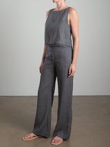 Hepburn Pant in French Linen - Ash