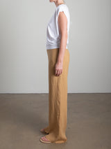 Hepburn Pant in French Linen - Wheat *Final Sale*