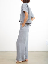 Hepburn Pant in Linen - Slate