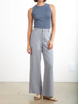 Hepburn Pant in Linen - Slate