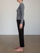 Erika Drop Pant in French Terry - Black