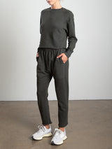 Erika Drop Pant in French Terry - Hunter