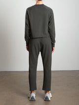 Erika Drop Pant in French Terry - Hunter