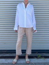 Erika Drop Pant in Linen - Dune