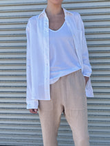 Erika Drop Pant in Linen - Dune