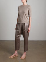 Erika Drop Pant in Vintage Satin - Anthracite