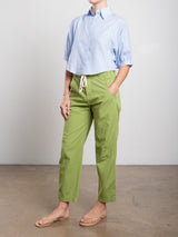 Claire Pant in Paperweight Cotton - Lime