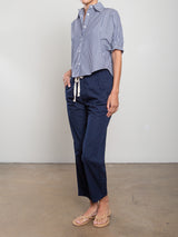 Claire Pant in Paperweight Cotton - Midnight