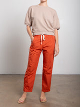 Claire Pant in Paperweight Cotton - Tomato