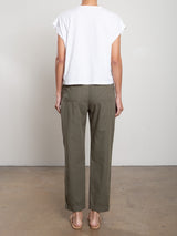 Claire Pant in Paperweight Cotton - Artichoke