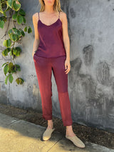 Ainsley Pant in Vintage Satin - Fig *Final Sale*