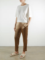 Ainsley Pant in Vintage Satin - Nougat *Final Sale*