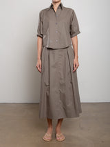 Cody Skirt in Cotton Tencel - Army