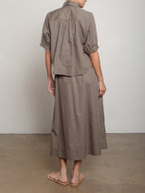 Cody Skirt in Cotton Tencel - Army