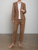 Andy Pant in Cambridge Flannel - Saddle