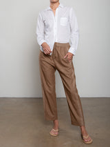 Andy Pant in Cambridge Flannel - Saddle