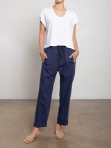 Andy Pant in Washed Canvas - Blueberry