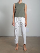 Andy Pant in Washed Canvas - Bone