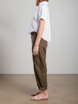 Torrance Pant in Washed Canvas - Army