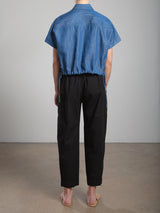 Torrance Pant in Washed Canvas - Black
