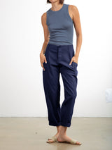 Torrance Pant in Washed Canvas - Midnight