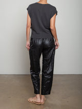Torrance Pant in Faux Leather - Black