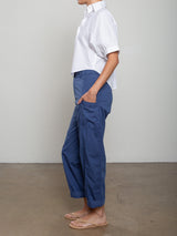 Torrance Pant in Paperweight Cotton - Blueberry