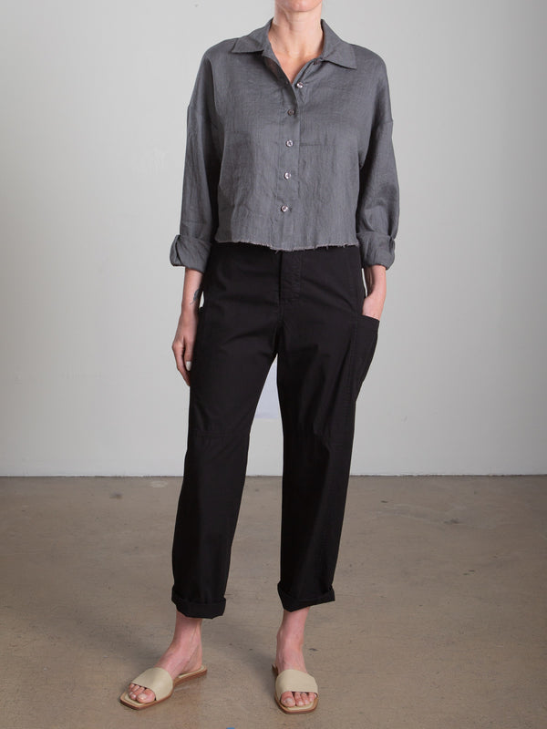 Torrance Pant in Paperweight Cotton - Black