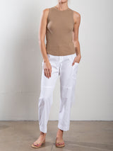Torrance Pant in Paperweight Cotton - White