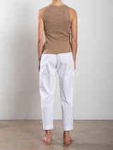 Torrance Pant in Paperweight Cotton - White