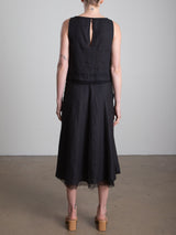 Marysia Skirt in French Linen - Black