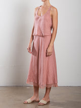 Marysia Skirt in French Linen - Rosette