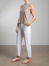 Ellis Pant in Paperweight Cotton - White