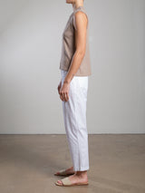 Ellis Pant in Paperweight Cotton - White