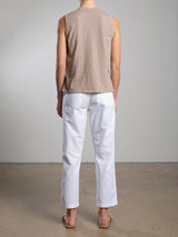 Ellis Pant in Paperweight Cotton - White