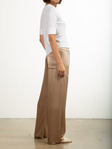 Taryn Pant in Vintage Satin - Buff
