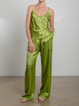 Taryn Pant in Vintage Satin - Lime