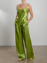Taryn Pant in Vintage Satin - Lime