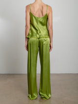 Taryn Pant in Vintage Satin - Lime