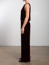 Taryn Pant in Velvet - Oxblood