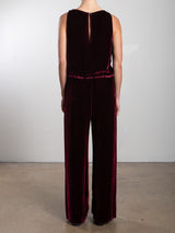 Taryn Pant in Velvet - Oxblood