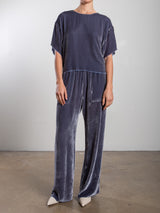 Taryn Pant in Velvet - Pewter