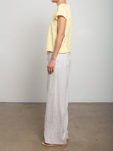 Casey Pant in French Linen - Cement