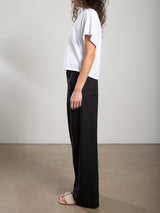 Casey Pant in French Linen - Black
