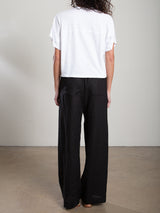 Casey Pant in French Linen - Black