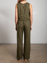 Casey Pant in French Linen - Surplus