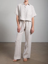 Casey Pant in Linen - Oat
