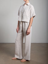 Casey Pant in Linen - Oat
